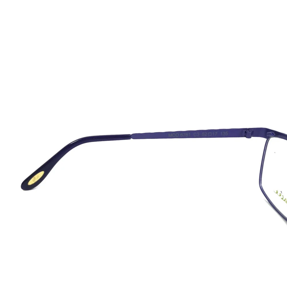 Glacee Eyeglasses Frames MOD 6761 C3 Matte Purple Ribbed Cat Eye 52-17-135